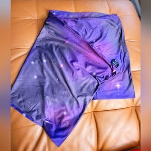 Owlcrate Silk Purple Wraparound Scarf, 17.5"×33"